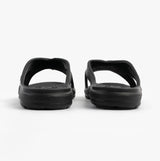 Totes Sol Bounce 0359FBLK Womens Cross Slides Black back view showing synthetic upper and EVA sole.