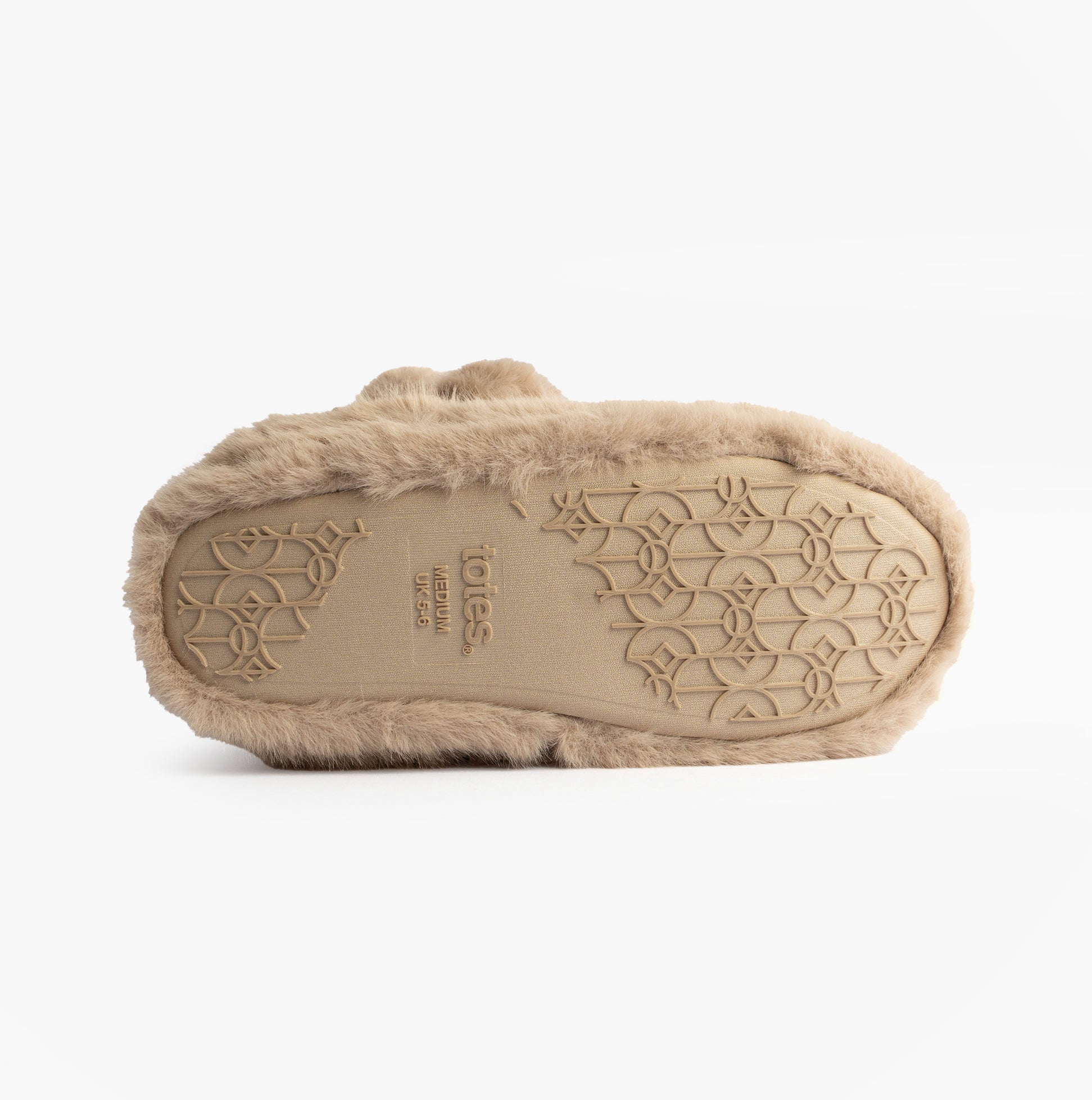 Totes Toasties FAUX FUR Boot Slippers Womens Oat