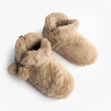 Totes Toasties FAUX FUR Boot Slippers Womens Oat