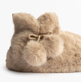 Totes Toasties FAUX FUR Boot Slippers Womens Oat