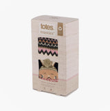 Totes Toasties ORIGINAL SLIPPER SOCKS (TWIN PACK) Womens Rabbit / Fairisle packaging front view with Fair Isle design.