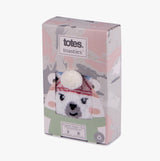 Totes Toasties SINGLE ORIGINAL SLIPPER SOCKS Womens Socks Polar Bear in gift box, front view with polar bear design.