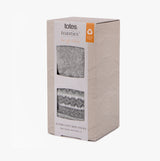 Totes Toasties FAIR ISLE Chenille Womens Socks Grey in gift box, showcasing two pairs, front view.