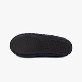 Totes Toasties FAIR ISLE BOOT Slippers Mens Multi bottom view showing TPR sole and textured grip for comfort.