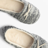 Totes Toasties KNITTED Ballet Slippers Womens Blue