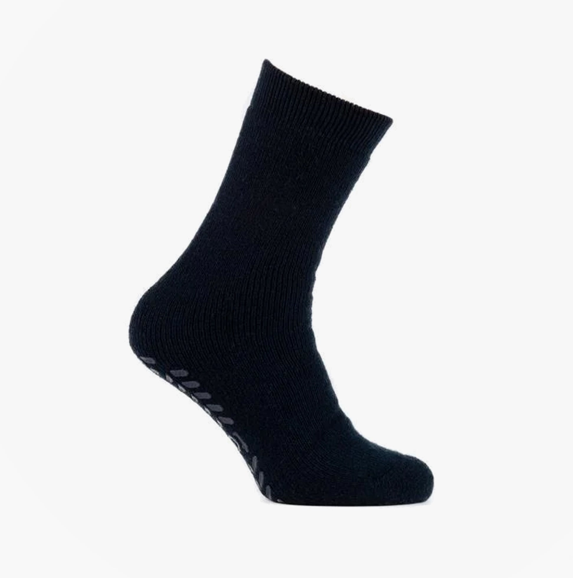 Totes Toasties 3.0 TOG THERMAL Womens Socks Navy side view showcasing slip-resistant tread design.