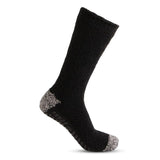Totes Toasties SUPER Mens Socks Grey/Black side view showcasing soft texture and contrasting toe detail.