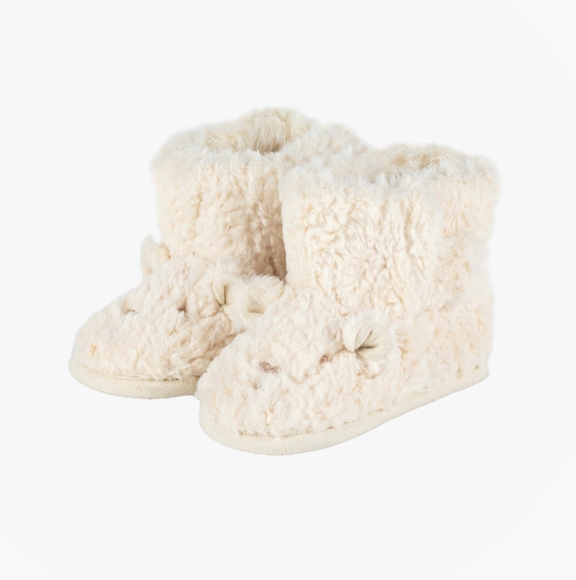 Totes Toasties POLAR BEAR Kids Bootie Slippers Beige