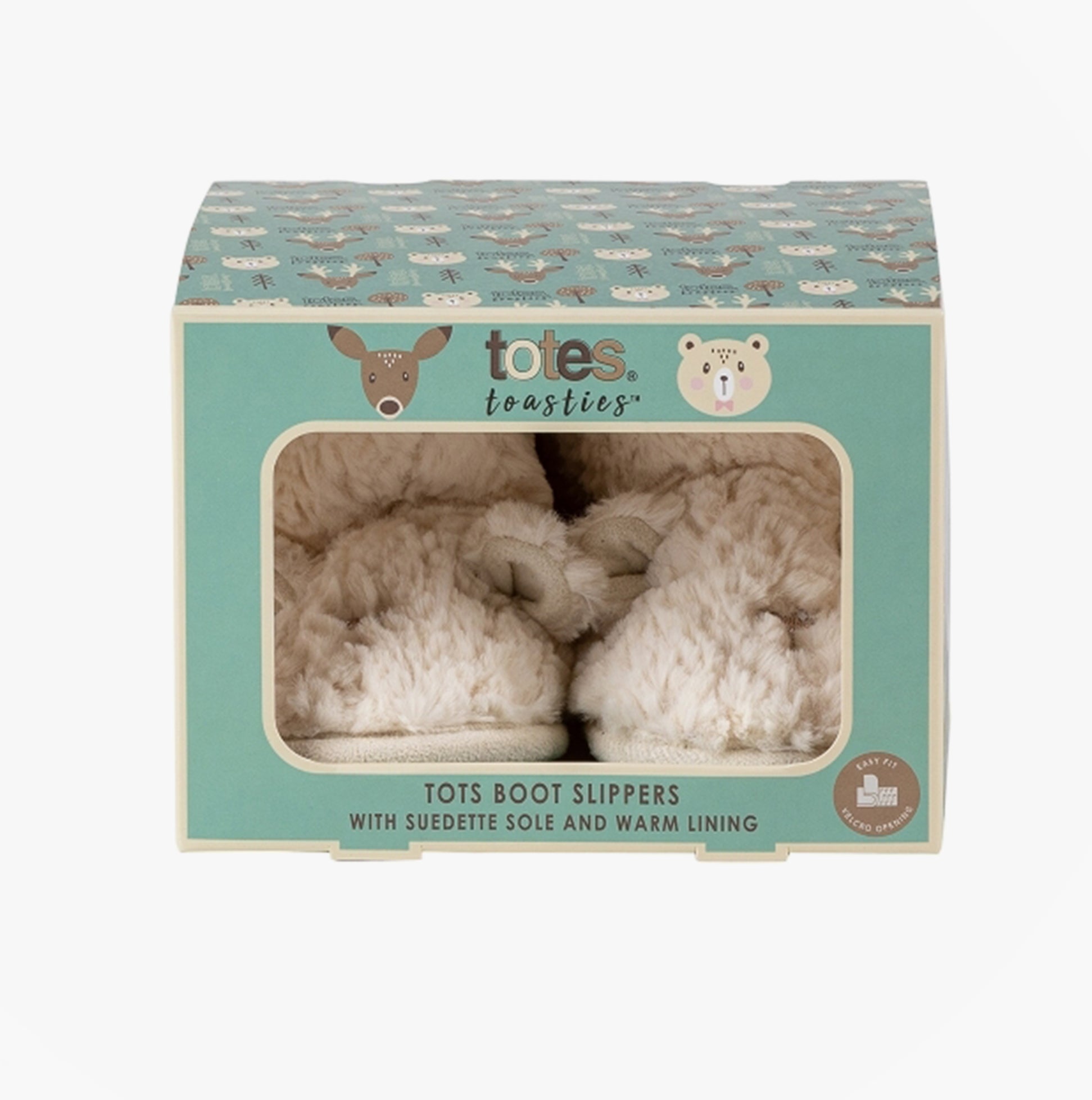 Totes Toasties POLAR BEAR Kids Bootie Slippers Beige