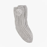 Totes Toasties LUXURY SPARKLE Pom Slipper-Sox Womens Grey