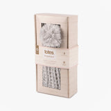 Totes Toasties LUXURY SPARKLE Pom Slipper-Sox Womens Grey