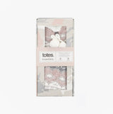 Totes Toasties TEXTURE SLIPPER SOCKS Womens Socks Pink Mix packaged in gift box, side view, showcasing the textured design.