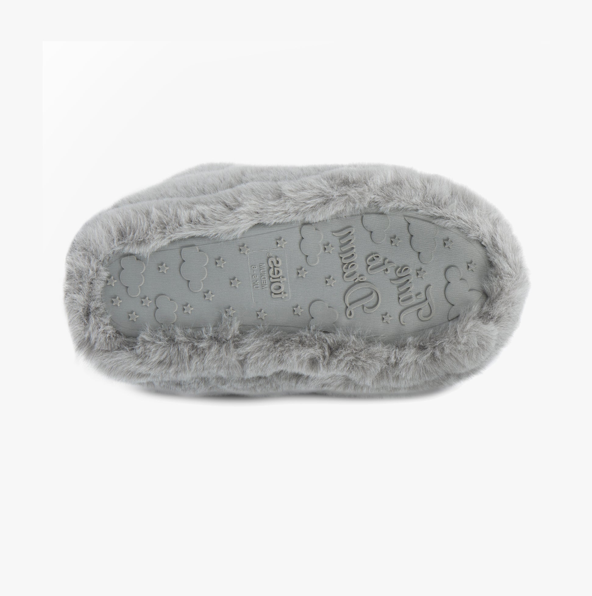 Totes Toasties FAUX FUR Boot Slippers Womens Grey