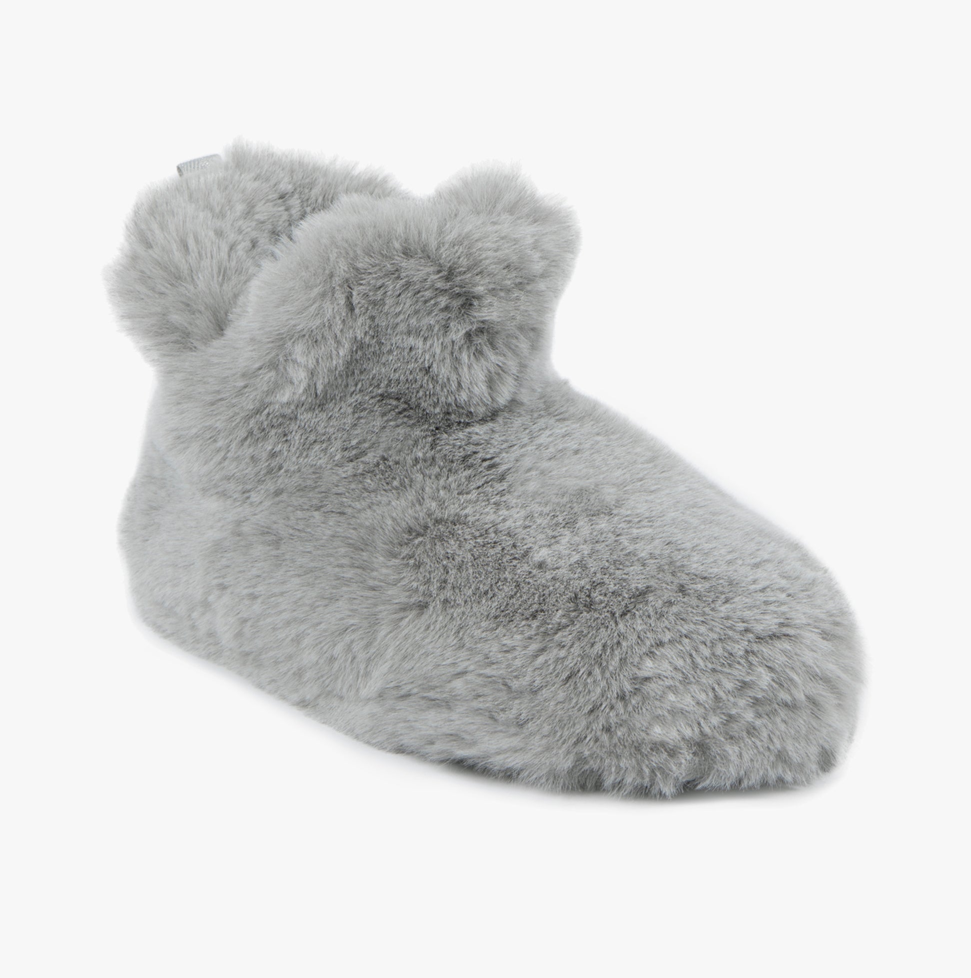 Totes Toasties FAUX FUR Boot Slippers Womens Grey