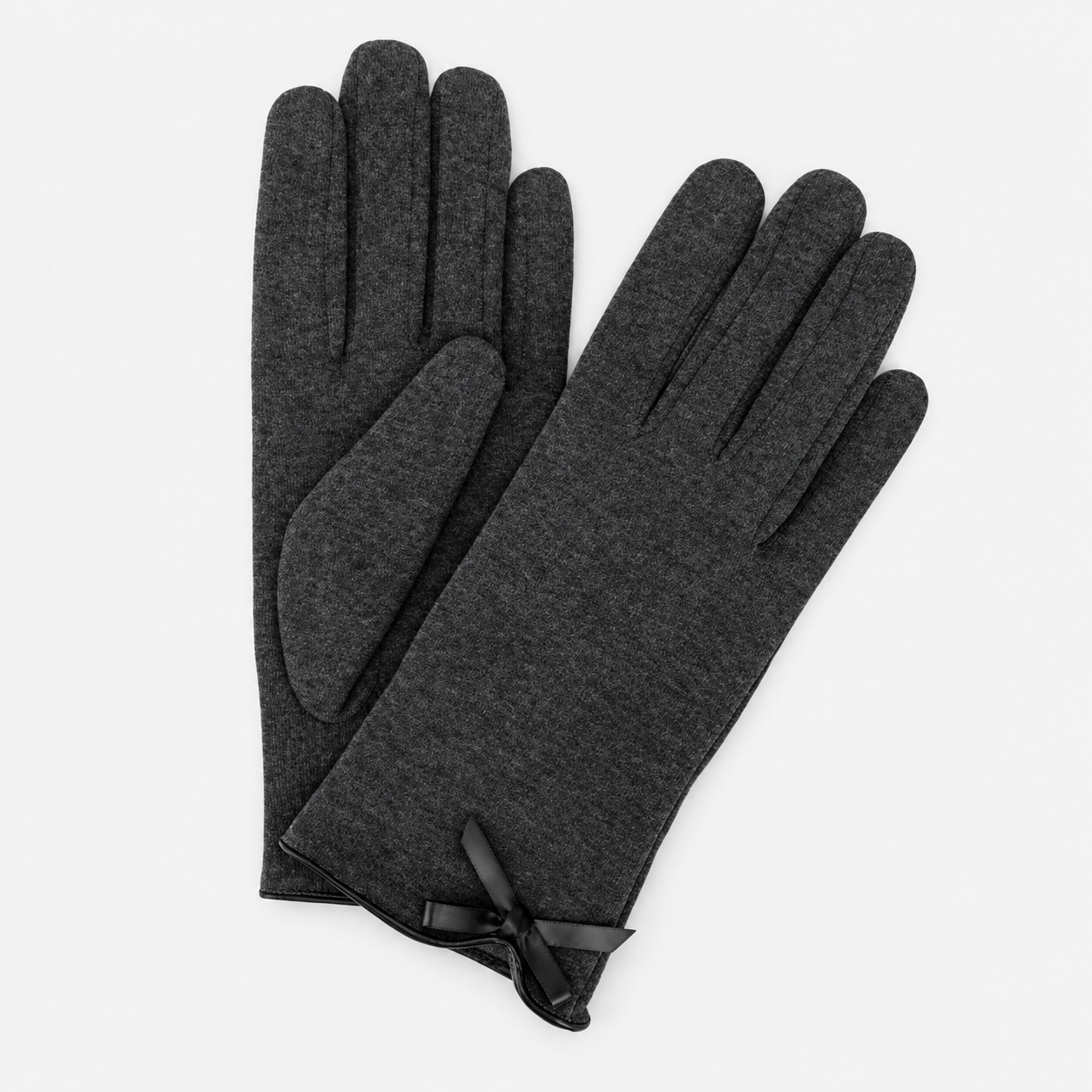 Totes Isotoner THERMAL GLOVE WITH BOW DETAIL Womens Touchscreen Gloves Grey