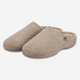 Totes Isotoner POPCORN TERRY MULE SLIPPER Womens Mules Light Brown