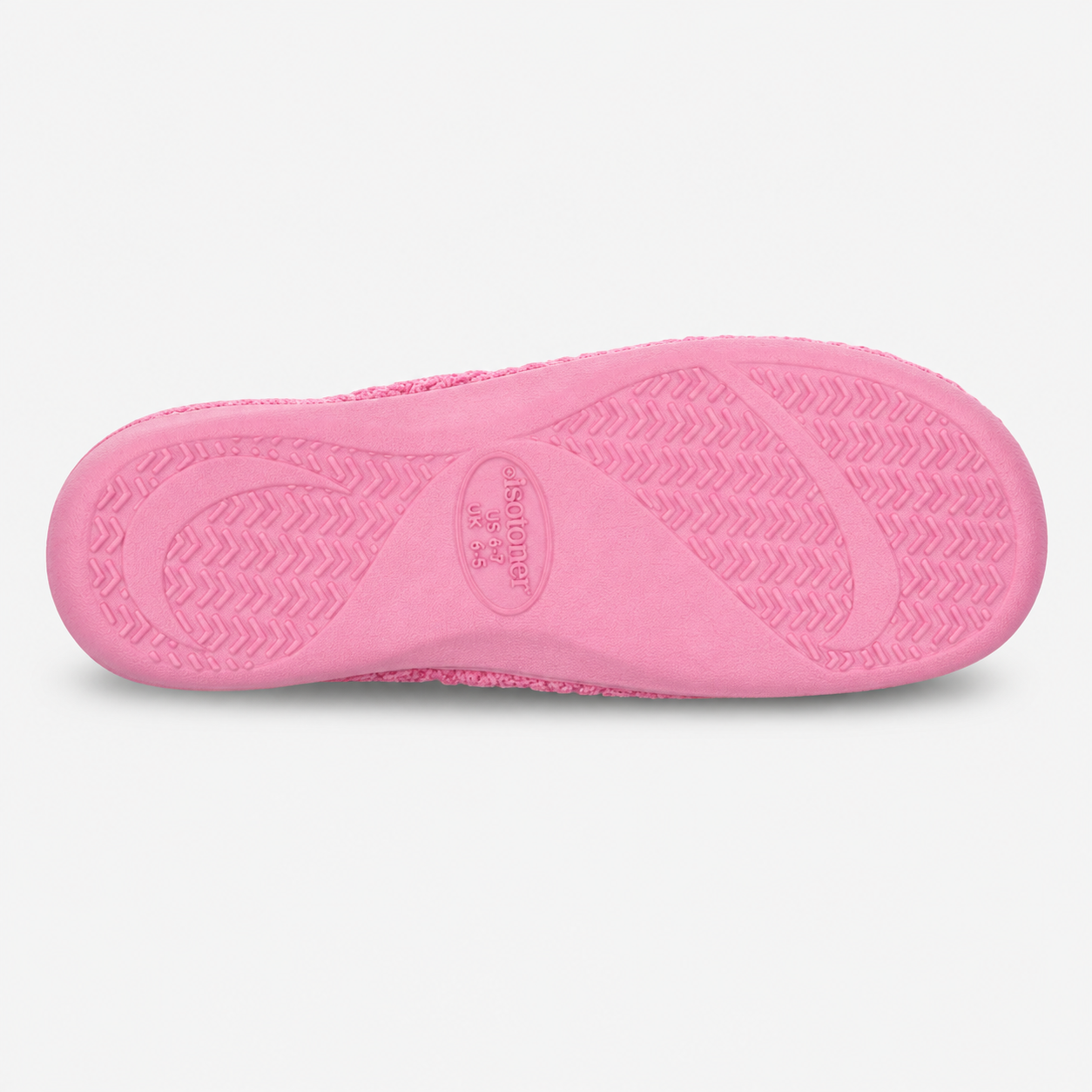 Totes Isotoner POPCORN TERRY MULE SLIPPERS Womens Mules Pink