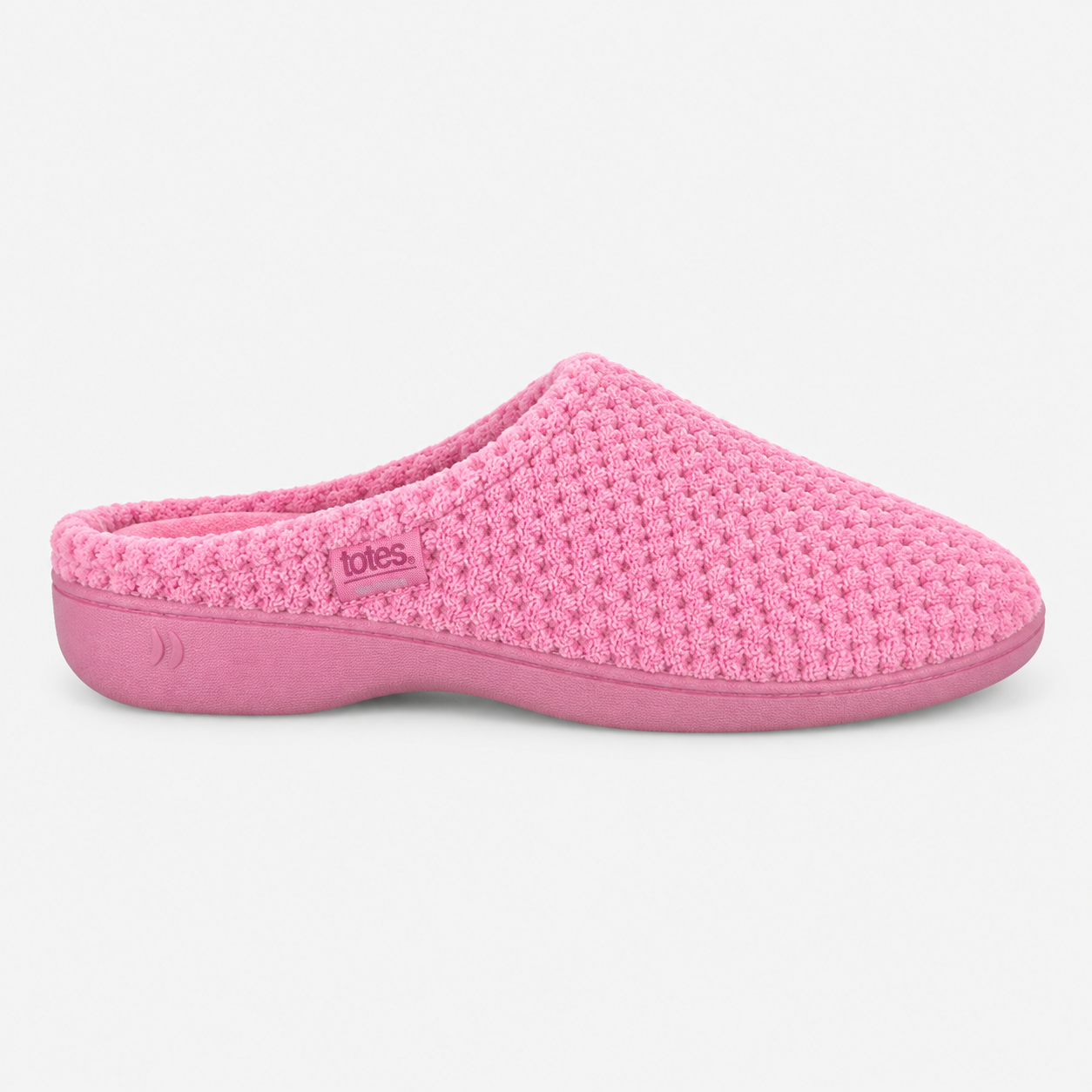 Totes Isotoner POPCORN TERRY MULE SLIPPERS Womens Mules Pink