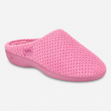 Totes Isotoner POPCORN TERRY MULE SLIPPERS Womens Mules Pink