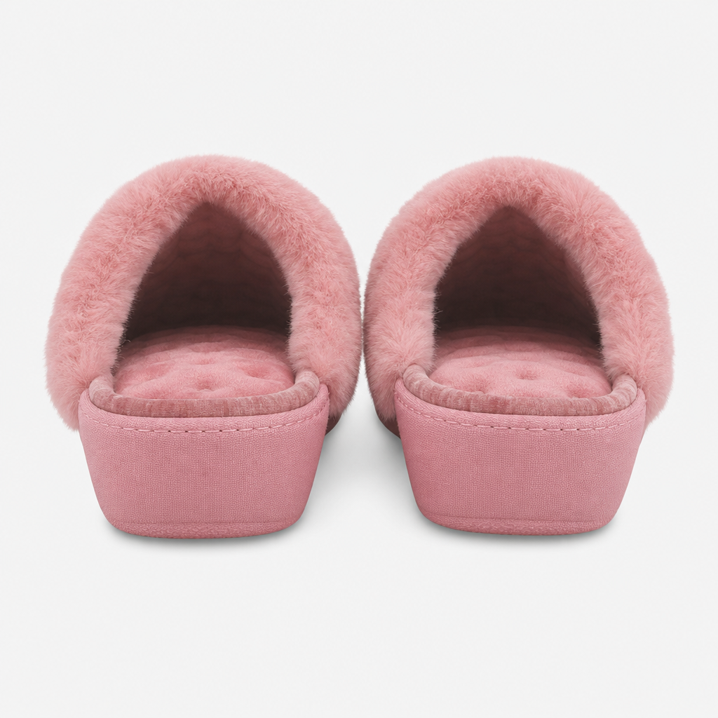 Totes Isotoner SPARKLE HEELED MULE SLIPPER Womens Mules Pink