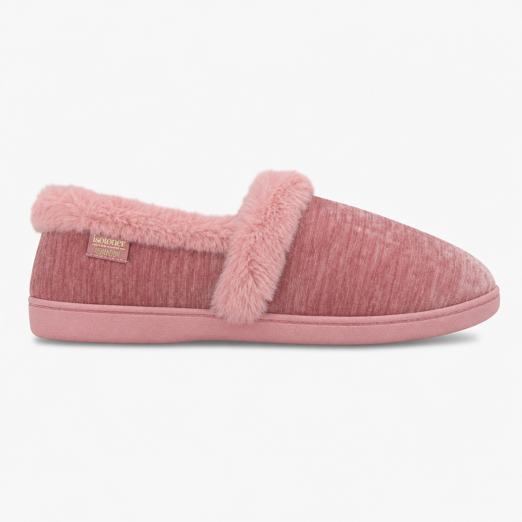 Totes Isotoner SPARKLE FULL BACK SLIPPER Womens Full Slippers Pink