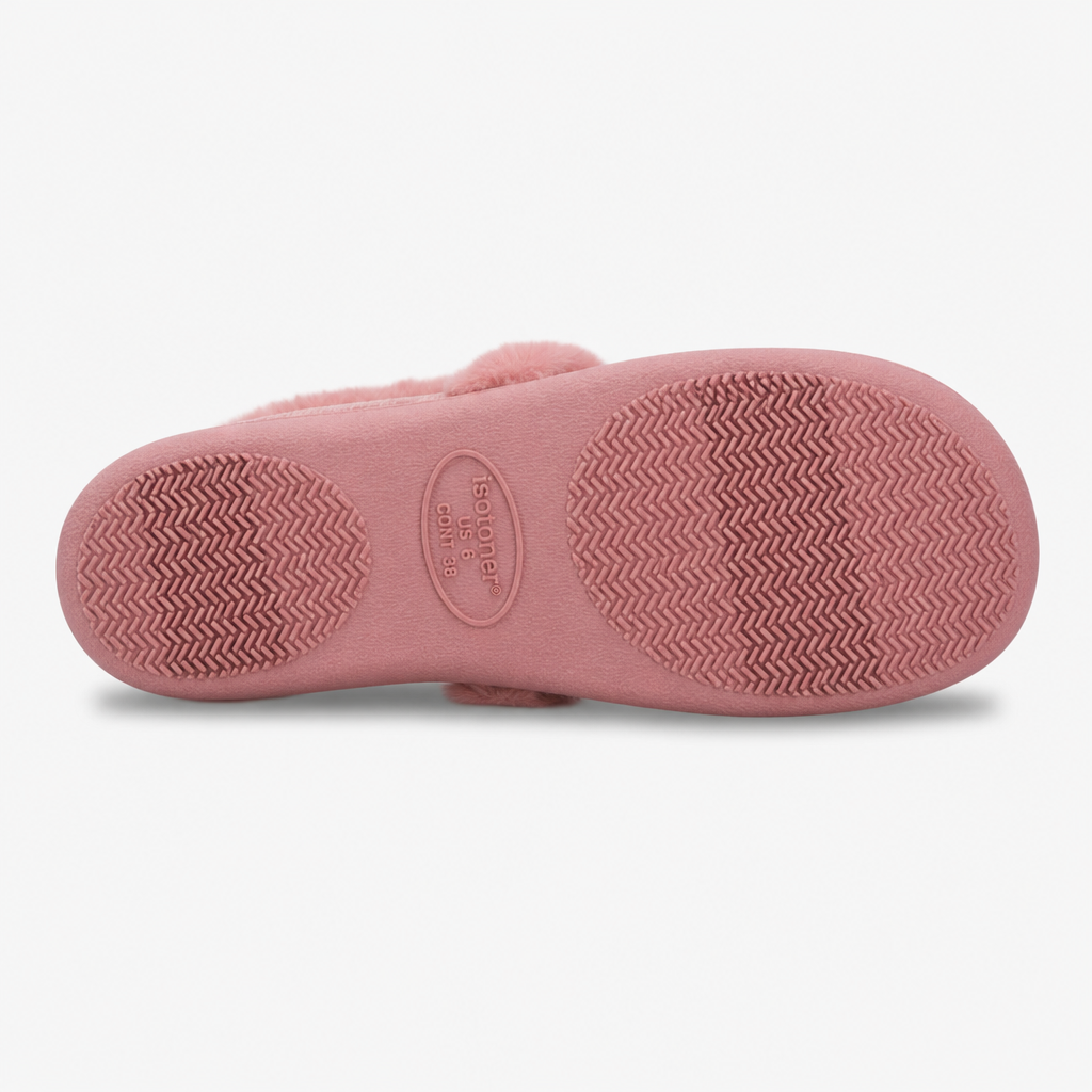 Totes Isotoner SPARKLE FULL BACK SLIPPER Womens Full Slippers Pink