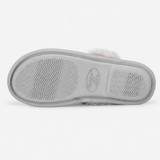 Totes Isotoner BRUSHED MARL MULE SLIPPERS WITH FUR CUFF Womens Mules Grey