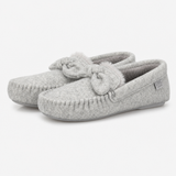 Totes Isotoner BRUSHED MARL MOCCASIN SLIPPERS Womens Moccasins Grey