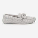 Totes Isotoner BRUSHED MARL MOCCASIN SLIPPERS Womens Moccasins Grey