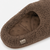Totes Isotoner BORG SWEPT BACK MULE SLIPPER Womens Mules Brown
