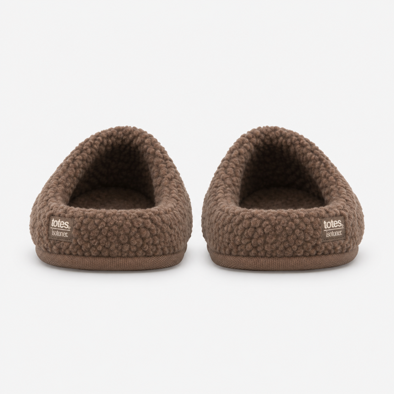 Totes Isotoner BORG SWEPT BACK MULE SLIPPER Womens Mules Brown