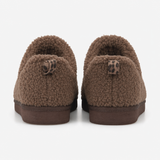 Totes Isotoner BORG BOOTIE WITH BACK TAPE DETAIL Womens Slipper Boots Brown