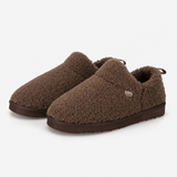 Totes Isotoner BORG BOOTIE WITH BACK TAPE DETAIL Womens Slipper Boots Brown