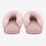 Totes Isotoner SUEDE MULE SLIPPER WITH FUR CUFF Womens Mules Pink