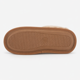 Totes Isotoner SUEDE MULE SLIPPER WITH FUR CUFF Womens Mules Tan