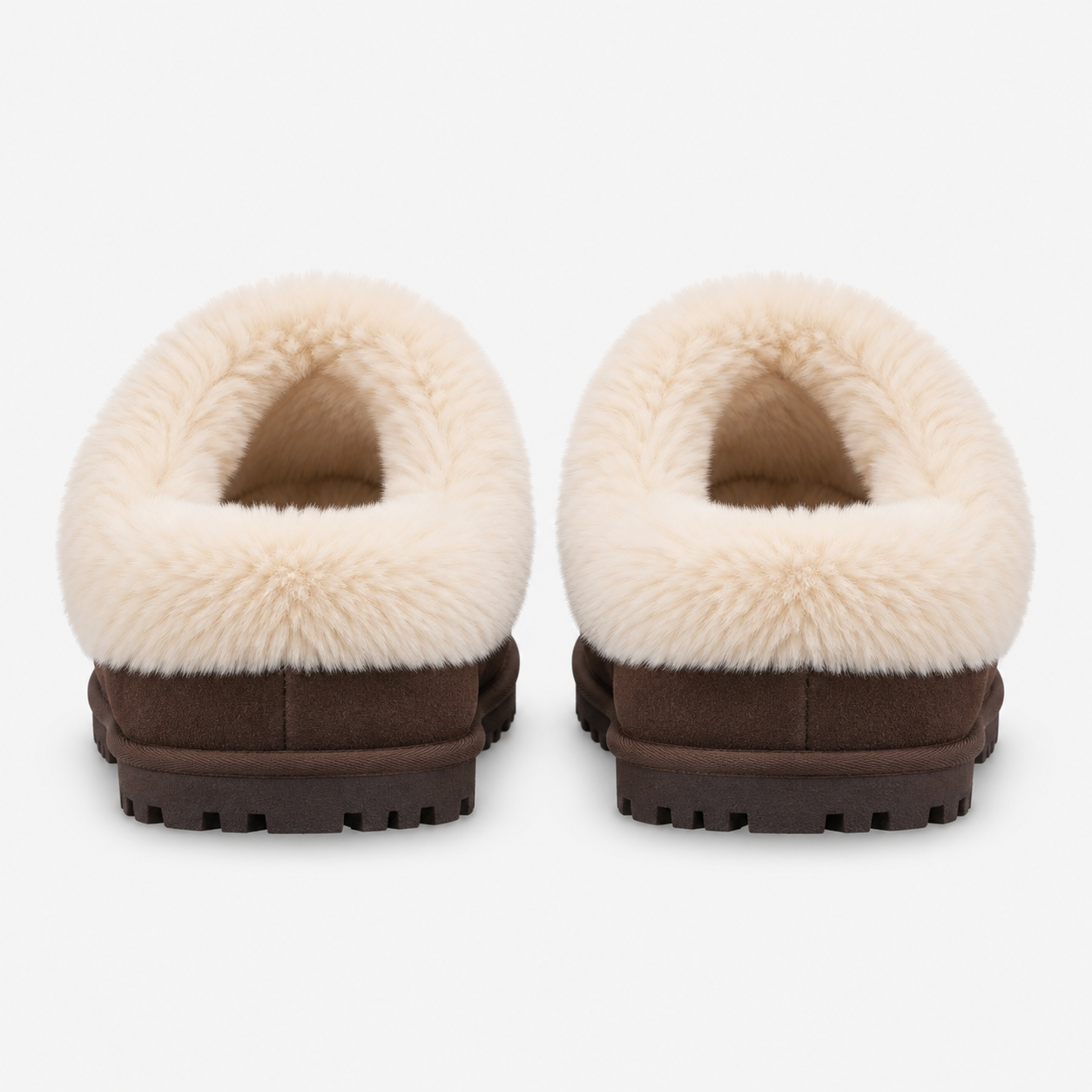 Totes Isotoner SUEDE BOOTIE WITH FUR CUFF Womens Slipper Boots Brown