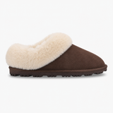 Totes Isotoner SUEDE BOOTIE WITH FUR CUFF Womens Slipper Boots Brown
