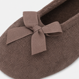 Totes Isotoner TERRY BALLERINA SLIPPER Womens Full Slippers Taupe