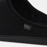 Totes Isotoner SWEPT BACK POPCORN MULE SLIPPER Mens Mules Black