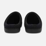 Totes Isotoner SWEPT BACK POPCORN MULE SLIPPER Mens Mules Black