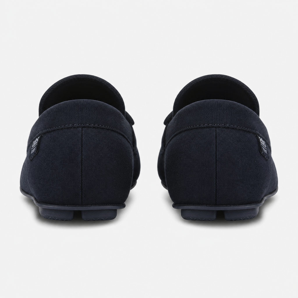 Totes Isotoner HERRINGBONE LINED MOCCASIN Mens Moccasins Navy