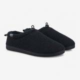 Totes Isotoner BORG FULL BACK SLIPPER WITH PULL TOGGLE Mens Full Slippers Navy