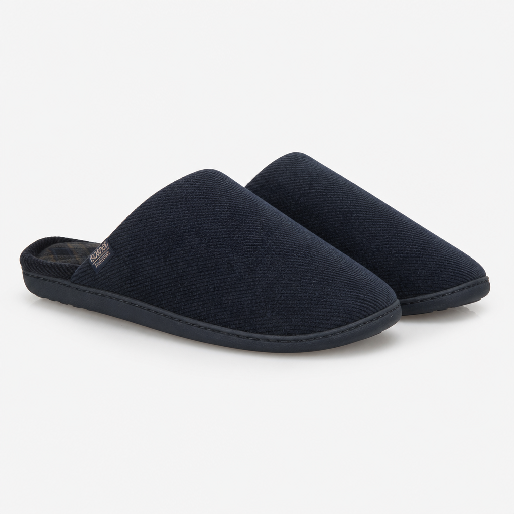 Totes Isotoner SOFT CORD MULE SLIPPER Mens Mules Navy