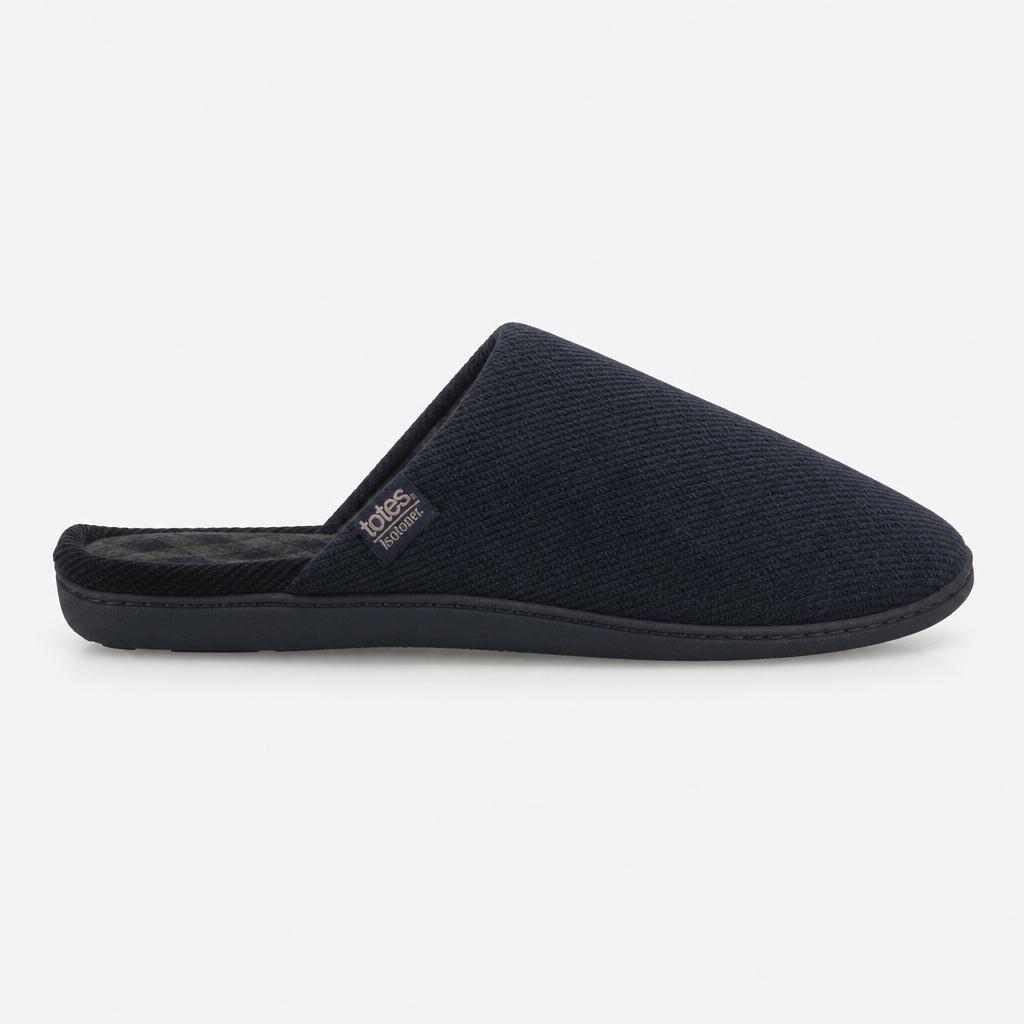 Totes Isotoner SOFT CORD MULE SLIPPER Mens Mules Navy