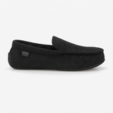 Totes Isotoner SOFT CORD MOCCASIN SLIPPER Mens Moccasins Black