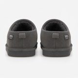 Totes Isotoner BORG LINED SUEDE MULE SLIPPER Mens Mules Grey