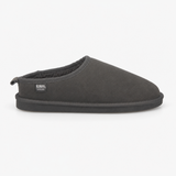 Totes Isotoner BORG LINED SUEDE MULE SLIPPER Mens Mules Grey