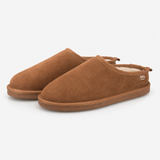 Totes Isotoner BORG LINED SUEDE MULE SLIPPER Mens Mules Tan