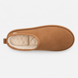 Totes Isotoner BORG LINED SUEDE MULE SLIPPER Mens Mules Tan