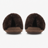 Totes Toasties CROSS FUR SLIDER Womens Mules Chocolate
